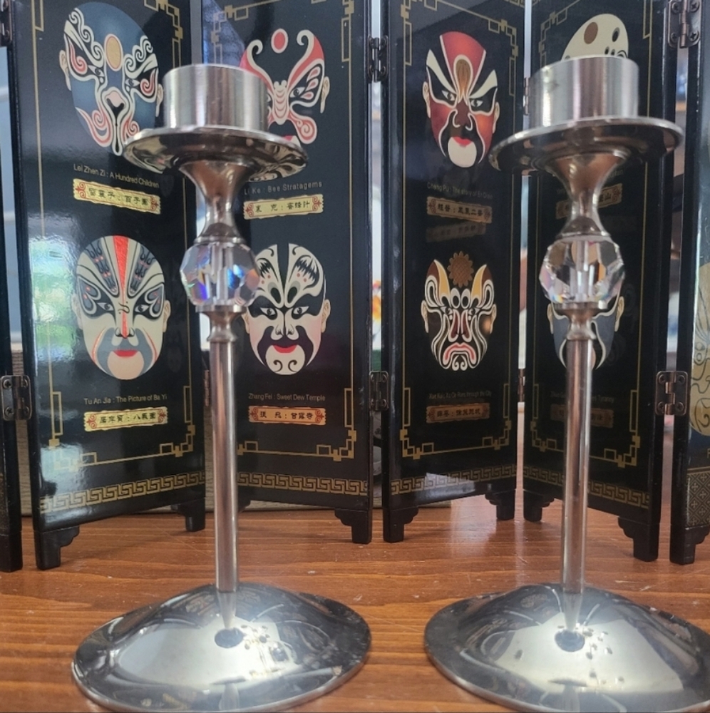 Elegant Silver Candle Holders